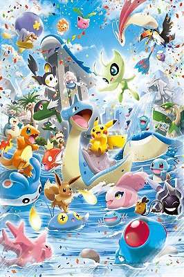Quadro Pokémon - Pokémons na Água