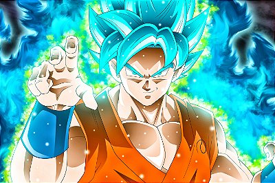 Quadro Dragon Ball - Goku Super Saiyajin Blue 2