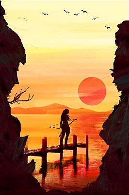 Quadro Tomb Raider - Pôr do Sol