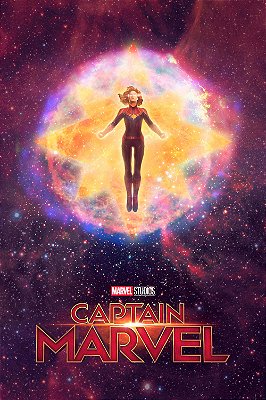 Quadro Capitã Marvel - Galáxia