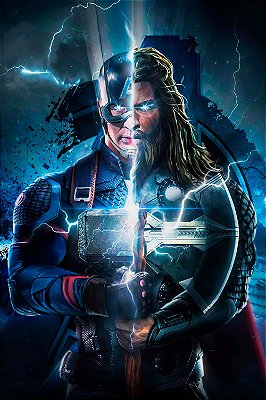 Quadro Capitão América - Thor