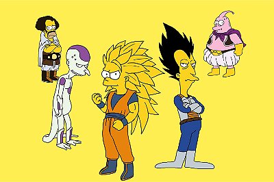 Quadro Simpsons - Dragon Ball
