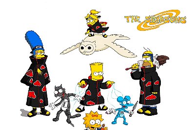 Quadro Simpsons - Naruto Akatsuki 2