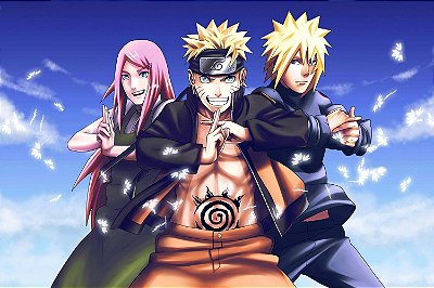 Quadro Naruto - Família Uzumaki