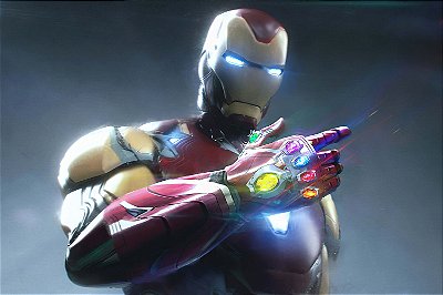 Quadro Iron Man - Manopla do Infinito 7