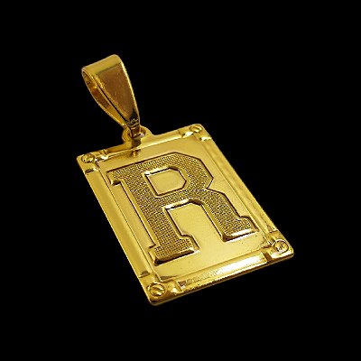 Pingente de Letra Médio Banhado a OURO 18K