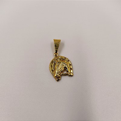 Pingente Ferradura Pequeno Banhado a Ouro 18K