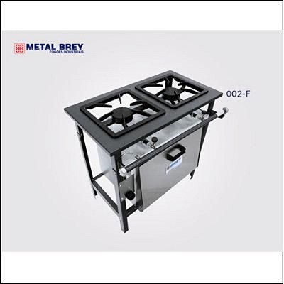 FOGÃO INDUSTRIAL 2 BOCAS COM FORNO – METAL BREY