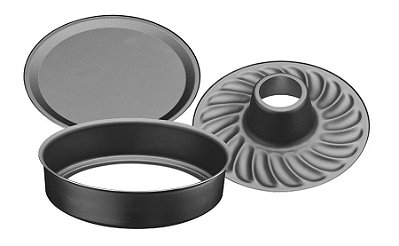 Forma Fundo Duplo Móvel Tramontina Brasil 26cm Preta 20066/026