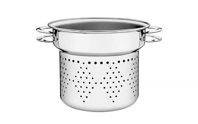 Cozi-Pasta Tramontina Solar em Aço Inox Alças Baquelite 8 L Tramontina Solar 24cm 62514/240