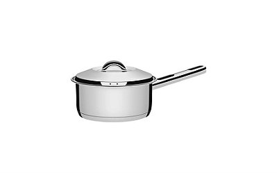 Panela Cocotte Tramontina em Aço Inox Fundo Triplo com Tampa e Cabo 1,1 L Tramontina Solar 14cm 62501/140