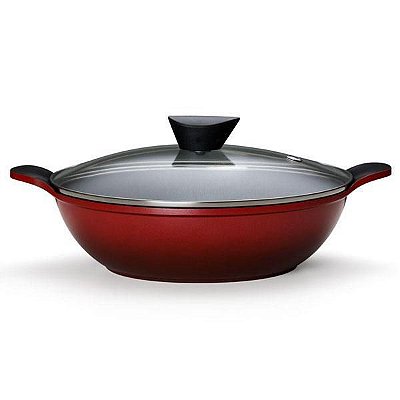 FRIGIDEIRA NEOFLAM WOK C/TP VERM 28CM EK-AW-T28