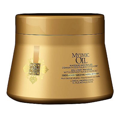 Máscara L'Oréal Profissional Mythic Oil Nutrição e Brilho Cabelos Finos 200ml