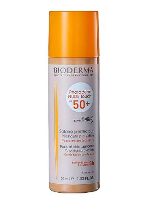 Protetor Solar Cor Dourado Bioderma Photoderm Nude Touch FPS50+ 40ml