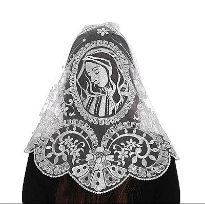 Pré Venda - Mantilha Mater Dolorosa Branca