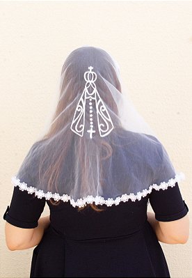 Véu Aparecida 3 Branco