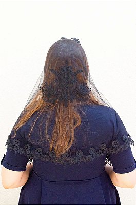 Véu Ave Maria Preto