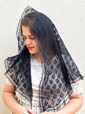 Véu Fiori Preto Oval