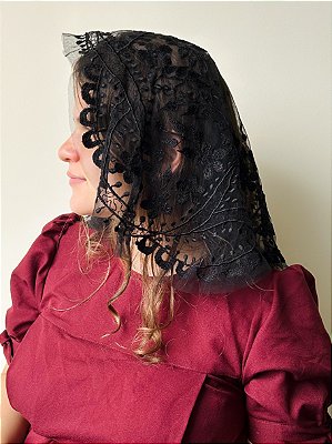 Véu Bordado Princesa Preto