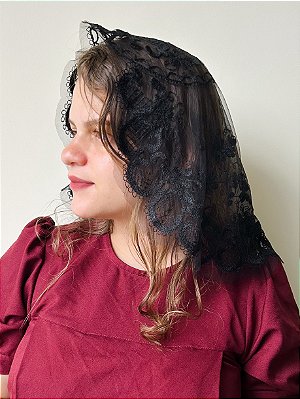 Véu Bordado Princesa Preto