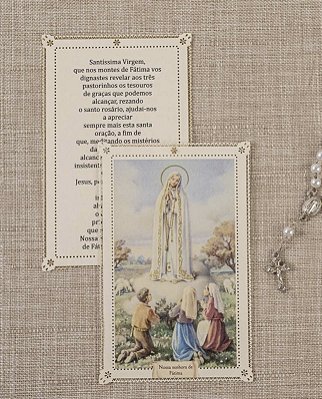 1 Santinho Rendado Nossa Senhora de Fátima
