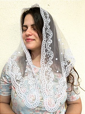 Véu mantilha Jerusalém Branco
