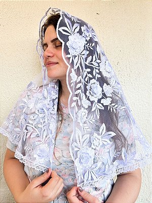 Véu Branco 2 Tule 3D