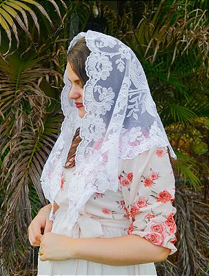 Mantilha Marfino Branca