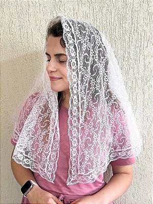 Véu Clarisse Oval Branco