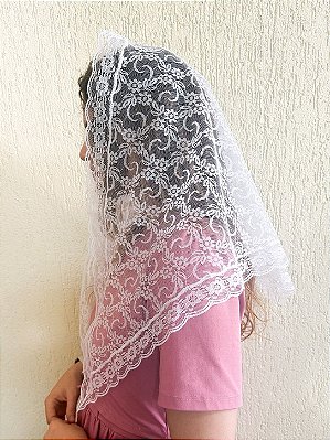 Véu Clarisse Triangular Branco
