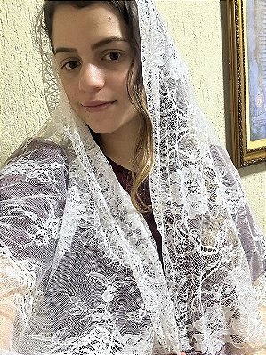 Véu Echarpe Branco