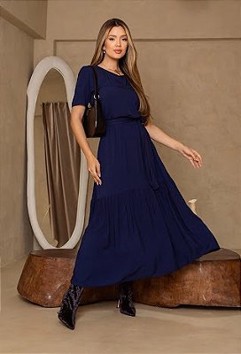 Vestido Luana Azul Marinho