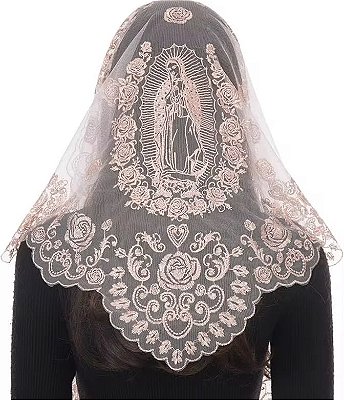 Véu Guadalupe 3 Rosa