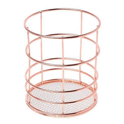 Porta Lápis Redondo Rose Gold