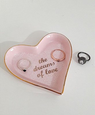 Pratinho coração rosa