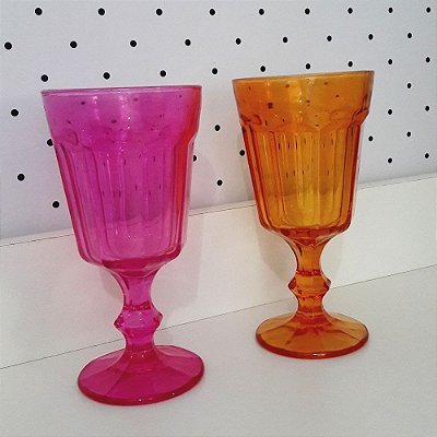 Taça de vidro color