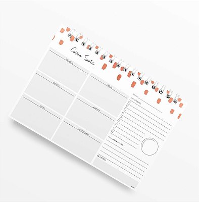 Planner Semanal Poá Rose Gold
