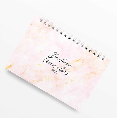 Planner de Mesa A4 Mármore Rose