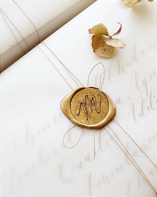 Sinete lacre de cera ou chocolate