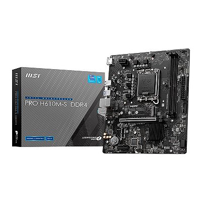 PLACA MAE MSI PRO H610M-S DDR4 LGA1700 12° 13° E 14° GERACAO