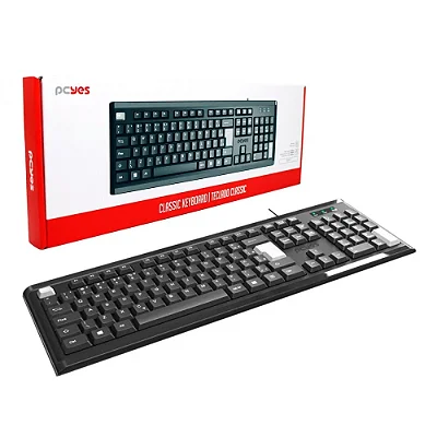 TECLADO PCYES CLASSIC C/ FIO USB ABNT2 - PTOCL2AB