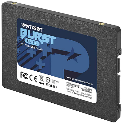 SSD PATRIOT BURST ELITE 2,5" SATA III, LEITURA 450MB/S, GRAVACAO 320MB/S