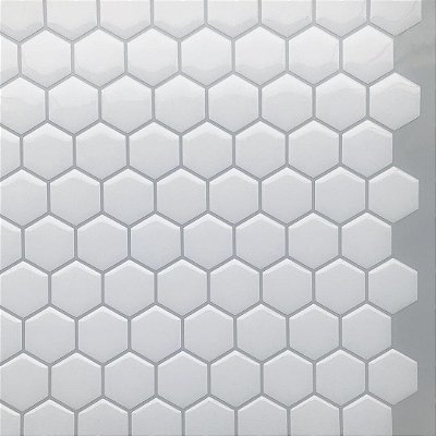 Pastilha Adesiva Resinada HEX WHITE