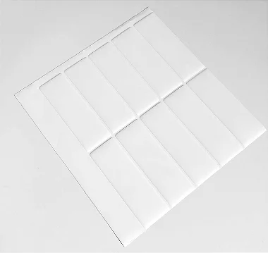 Kit Azulejo Metrô Droit White - Kit 10 PLACAS