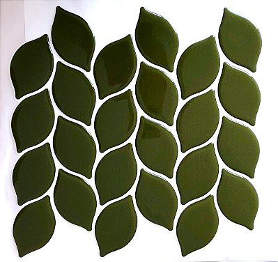 Pastilha Adesiva Resinada - Leaf Metal Olive - 1 Placa