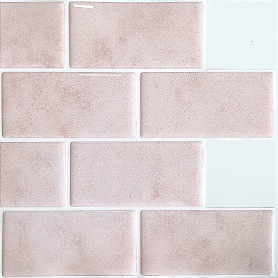 KIT - Azulejo Metrô Pink Concrete - KIT 10 Placas