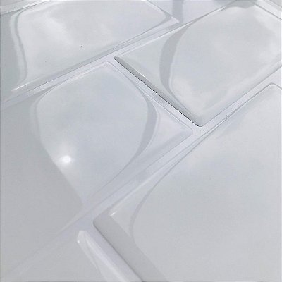 Kit com 10 Placas - Pastilha Resinada Metrô White