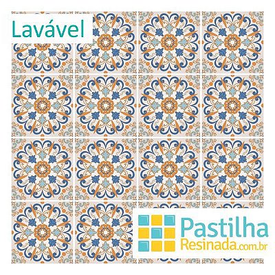 Azulejo Adesivo Flor do Sertão Kit 18 peças - 10 X 10 CM