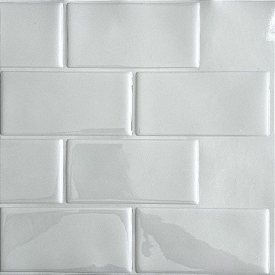 Azulejo Metrô Gray - Rejunte Cinza Médio - 1 Placa