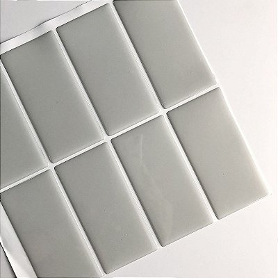 Azulejo Metrô Linea Gray - Rejunte Branco - 1 Placa
